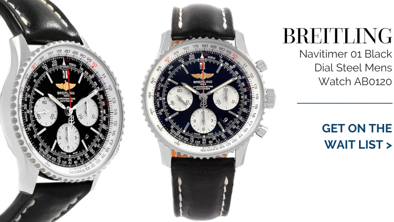 Breitling Navitimer 01 Black Dial Steel Mens Watch AB0120