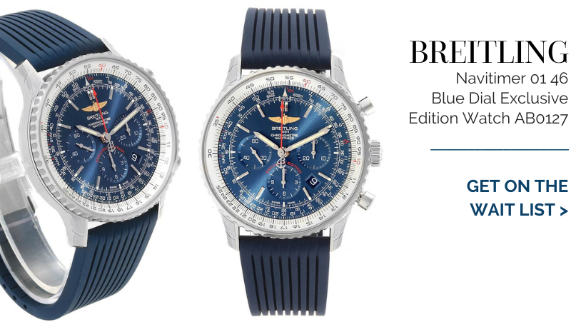Breitling Navitimer 01 46 Blue Dial Exclusive Edition Watch AB0127