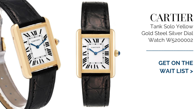 Cartier Tank Solo Yellow Gold Steel Silver Dial Ladies Watch W5200002