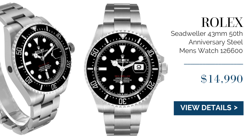 Rolex Seadweller 43mm 50th Anniversary Steel Mens Watch 126600