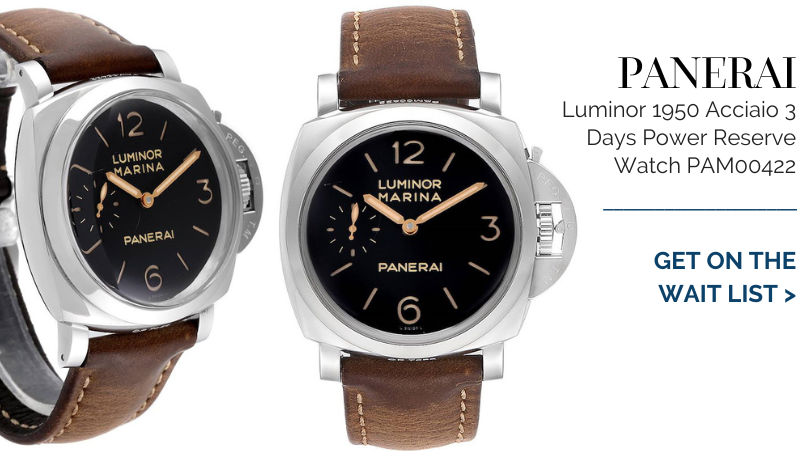 Panerai Luminor 1950 Acciaio 47mm 3 Days Power Reserve Watch PAM00422