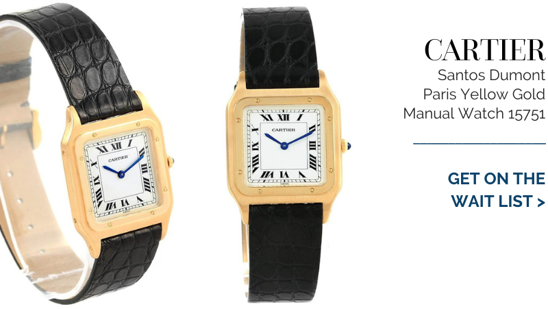Cartier Santos Dumont Paris Yellow Gold Manual Watch 15751