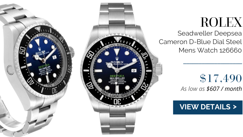 Rolex Seadweller Deepsea Cameron D-Blue Dial Steel Mens Watch 126660
