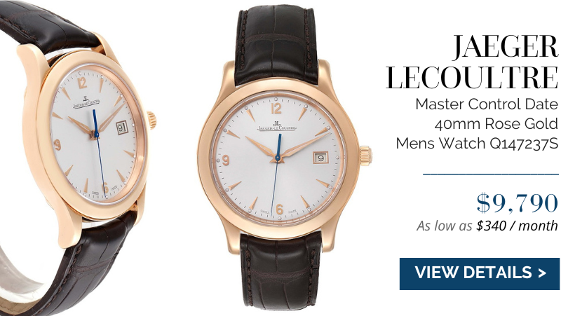 Jaeger Lecoultre Master Control Date 40mm Rose Gold Mens Watch Q147237S