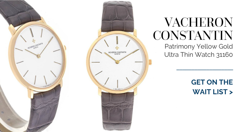 Vacheron Constantin Patrimony Yellow Gold Ultra Thin Mens Watch 31160