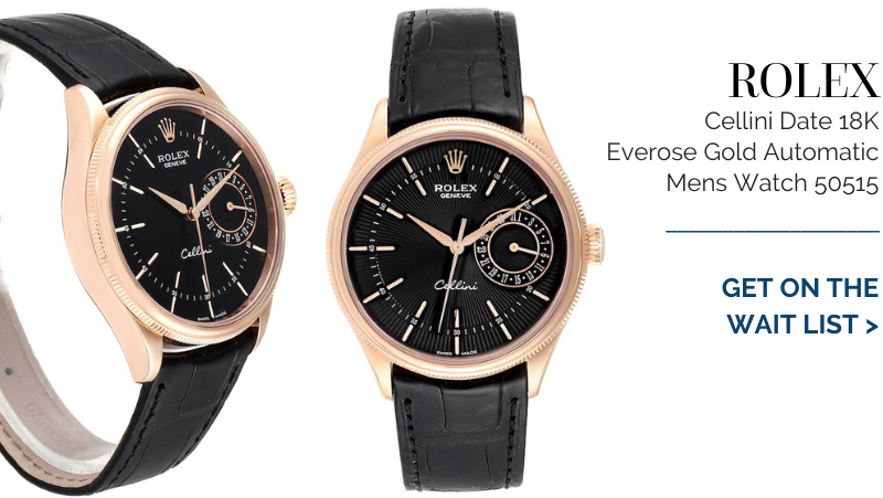 Rolex Cellini Date 18K Everose Gold Automatic Mens Watch 50515