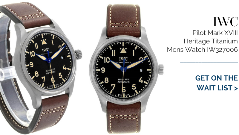IWC Pilot Mark XVIII Heritage Titanium Mens Watch IW327006