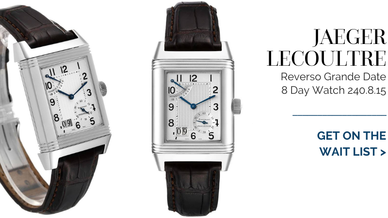 Jaeger LeCoultre Reverso Grande Date 8 Day Mens Watch 240.8.15 Q3008420