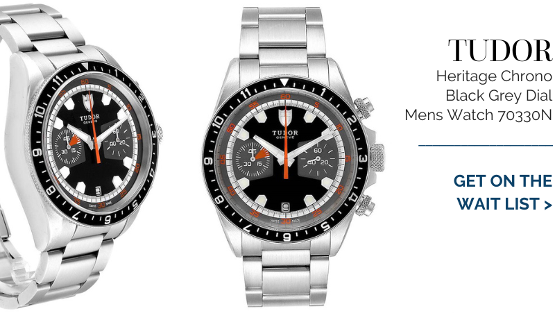 Tudor Heritage Chrono Black Grey Dial Mens Watch 70330N