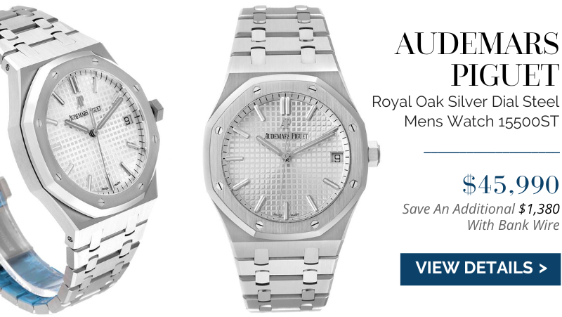Audemars Piguet Royal Oak Silver Dial Steel Mens Watch 15500ST