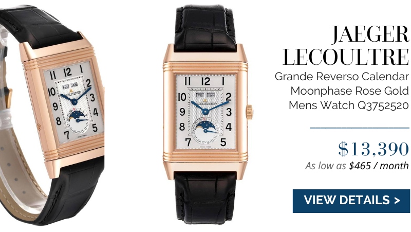  Jaeger LeCoultre Grande Reverso Calendar Moonphase Rose Gold Mens Watch Q3752520