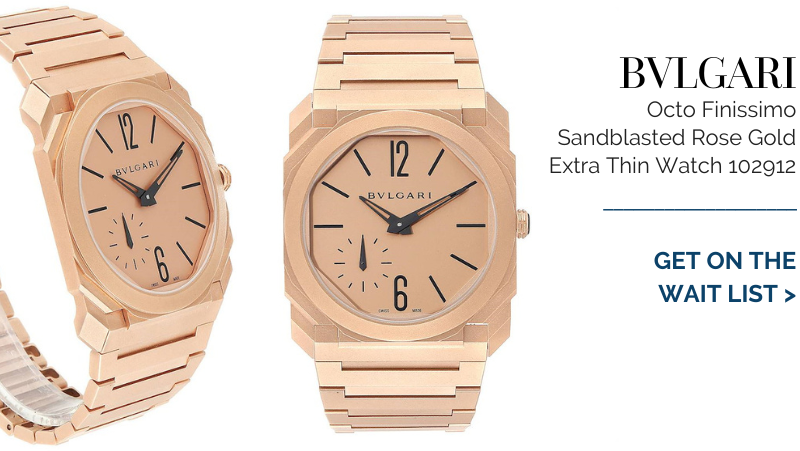 Bvlgari Octo Finissimo Sandblasted Rose Gold Extra Thin Mens Watch 102912