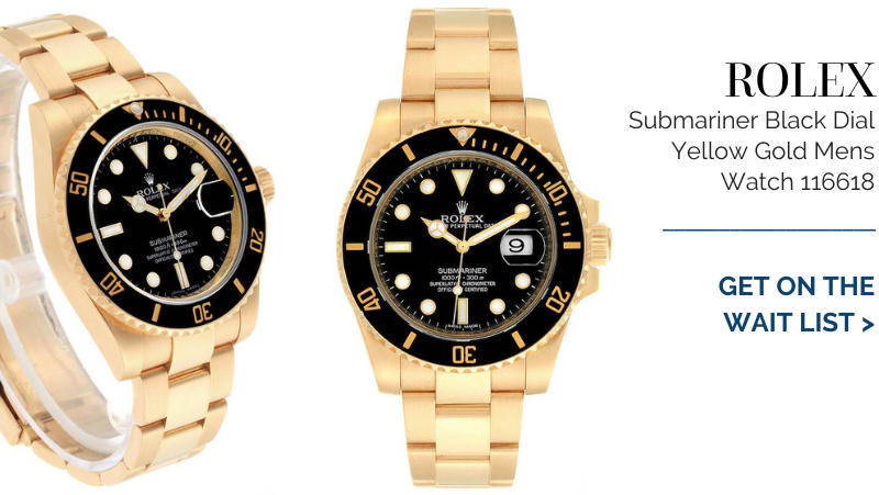 Rolex GMRolex Submariner Black Dial Yellow Gold Mens Watch 116618T Master Transitional 18k Yellow Gold Mens Watch 16758