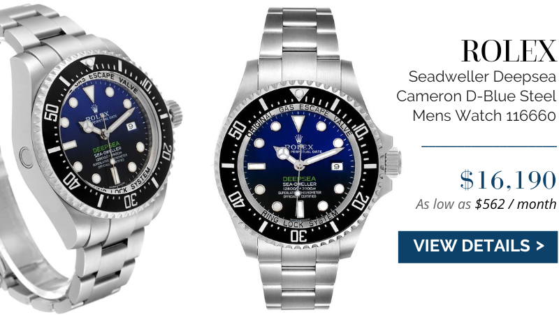 Rolex Seadweller Deepsea Cameron D-Blue Steel Mens Watch 116660