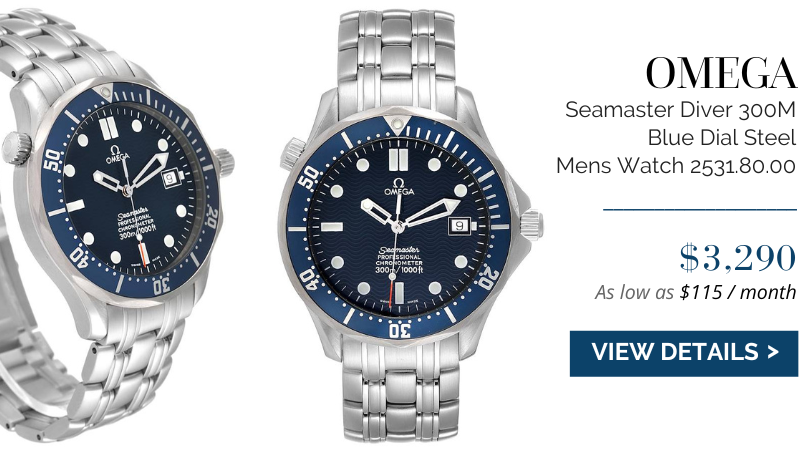 Omega Seamaster Diver 300M Blue Dial Steel Mens Watch 2531.80.00