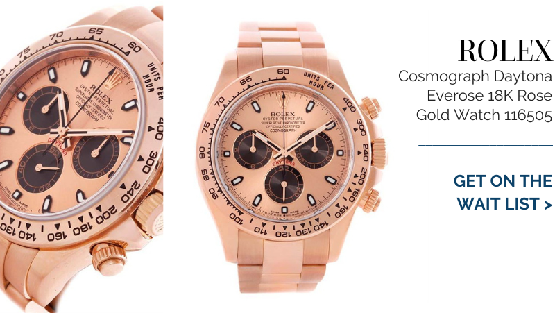 Rolex Cosmograph Daytona Everose 18K Rose Gold Watch 116505