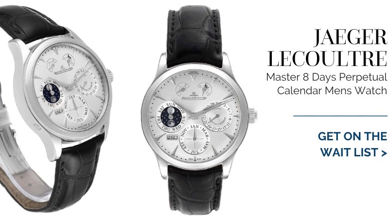 Jaeger Lecoultre Master 8 Days Perpetual Calendar Mens Watch 174.8.26 Q174826S