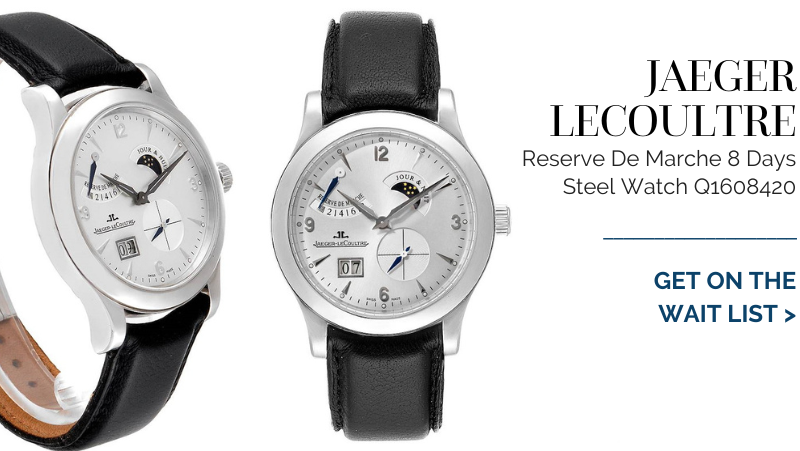 Jaeger Lecoultre Reserve De Marche 8 Days Steel Watch Q1608420