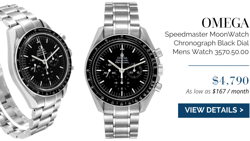Omega Speedmaster MoonWatch Chronograph Black Dial Mens Watch 3570.50.00