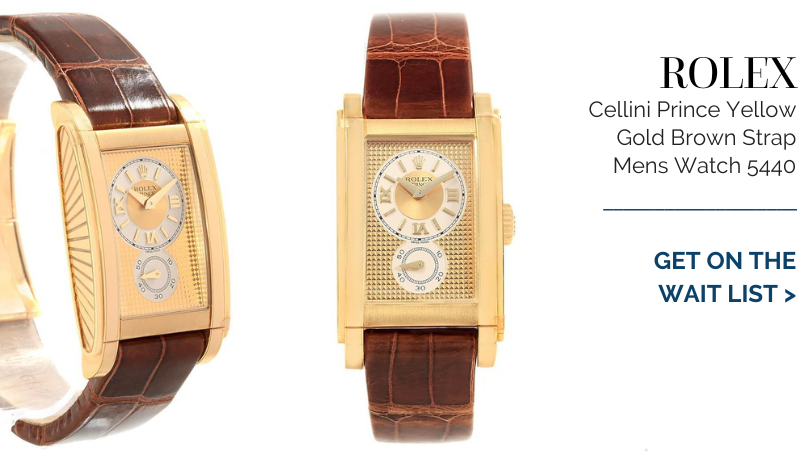 Rolex Cellini Prince Yellow Gold Champagne Dial Mens Watch 5440