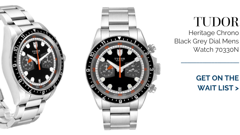 Tudor Heritage Chrono Black Grey Dial Mens Watch 70330N