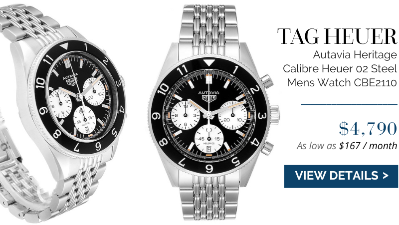 Tag Heuer Autavia Heritage Calibre Heuer 02 Steel Mens Watch CBE2110 
