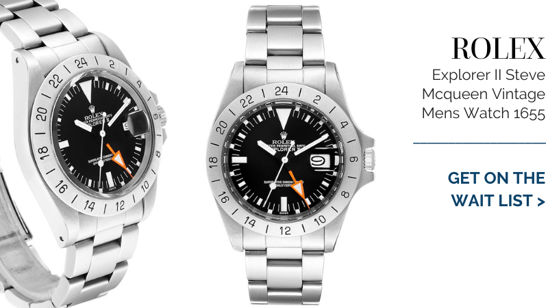 Rolex Explorer II Steve Mcqueen Vintage Steel Mens Watch 1655