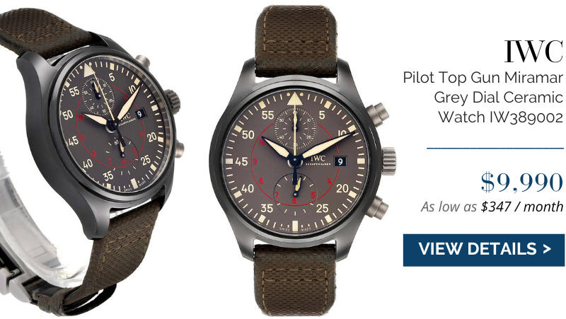 IWC Pilot Top Gun Miramar Grey Dial Ceramic Mens Watch IW389002