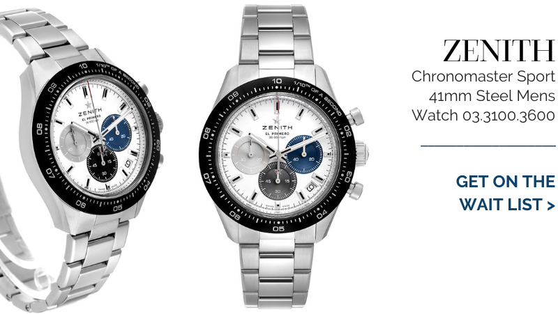 Zenith Chronomaster Sport 41mm Steel Mens Watch 03.3100.3600