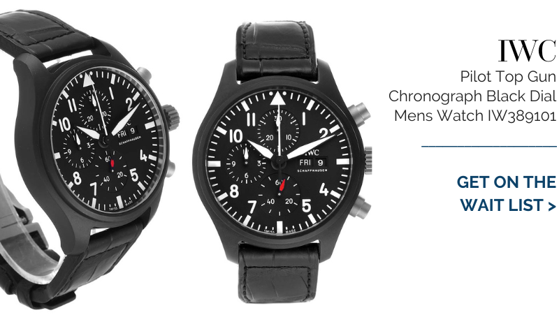 IWC Pilot Top Gun Chronograph Black Dial Mens Watch IW389101