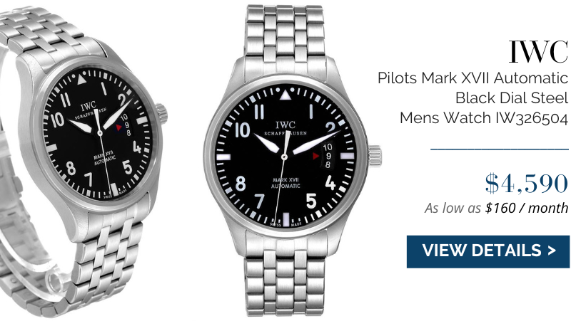 IWC Pilots Mark XVII Automatic Black Dial Steel Mens Watch IW326504