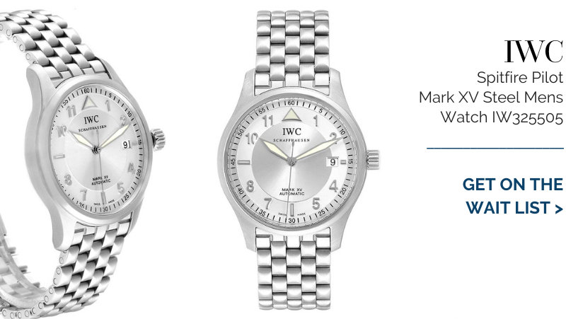 IWC Spitfire Pilot Mark XV Steel Mens Watch IW325505