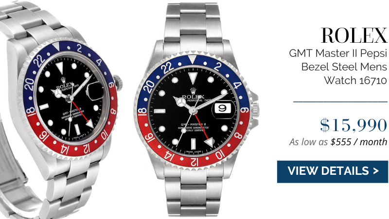 Rolex GMT Master II Pepsi Bezel Steel Mens Watch 16710