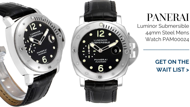 Panerai Luminor Submersible 44mm Steel Mens Watch PAM00024