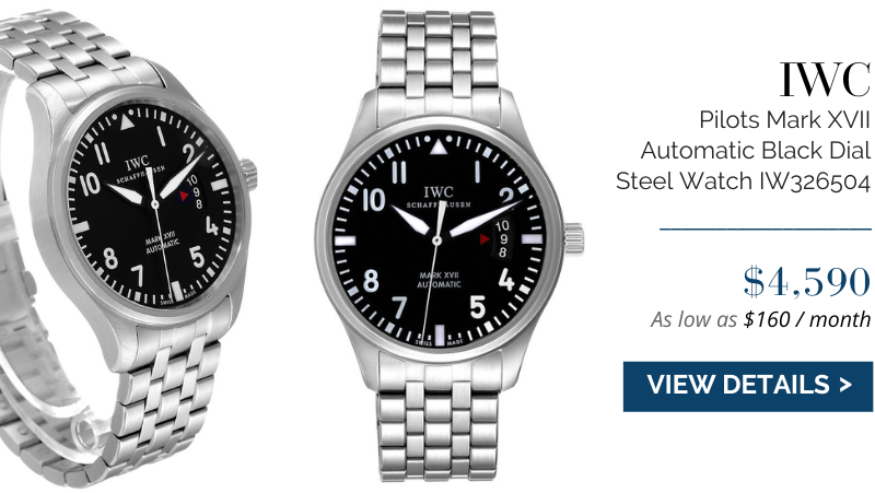 IWC Pilots Mark XVII Automatic Black Dial Steel Mens Watch IW326504