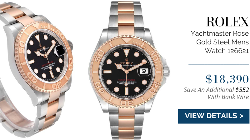 All photos are of the actual watch in stock Rolex Yachtmaster Rose Gold Steel Mens Watch 126621