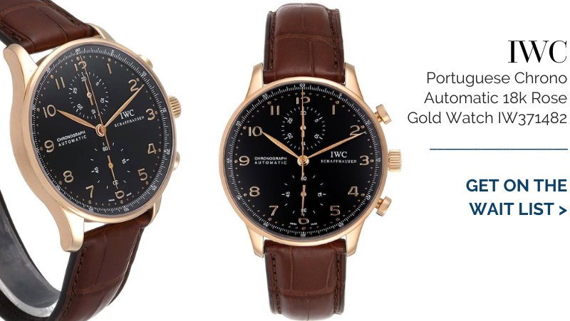 IWC Portuguese Chrono Automatic 18k Rose Gold Mens Watch IW371482