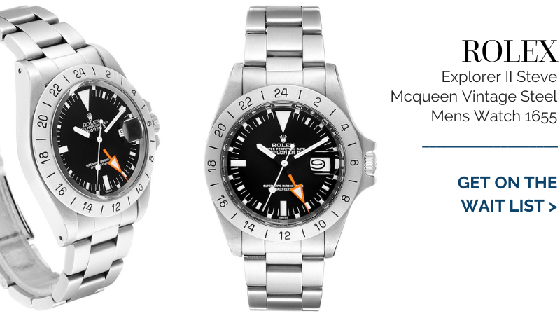 Rolex Explorer II Steve Mcqueen Vintage Steel Mens Watch 1655