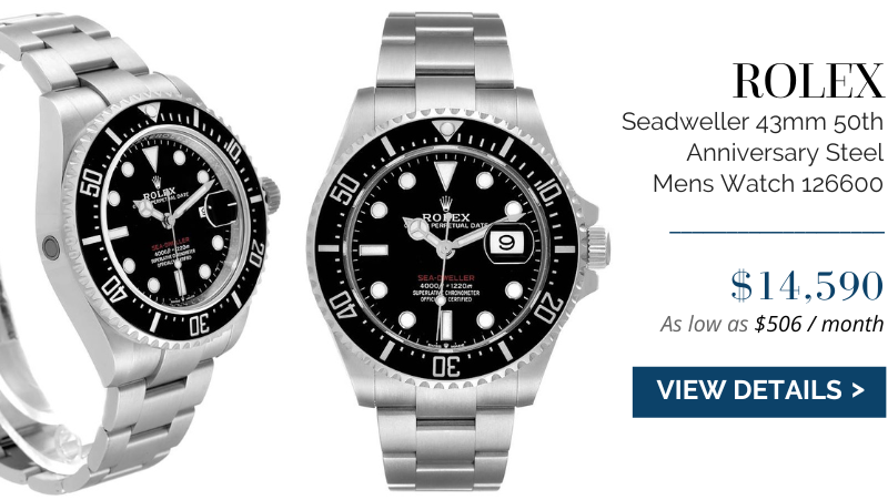 Rolex Seadweller 43mm 50th Anniversary Steel Mens Watch 126600