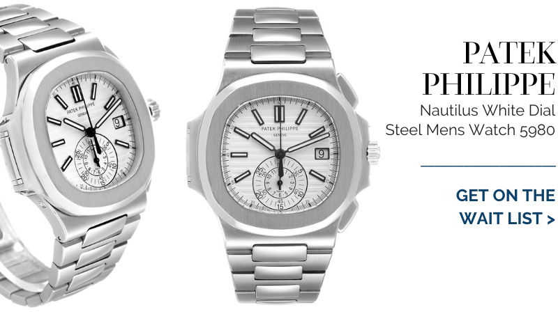 Patek Philippe Nautilus White Dial Steel Mens Watch 5980