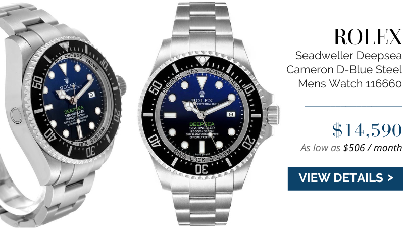 Rolex Seadweller Deepsea Cameron D-Blue Steel Mens Watch 116660