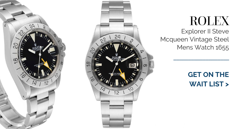 Rolex Explorer II Steve Mcqueen Vintage Steel Mens Watch 1655