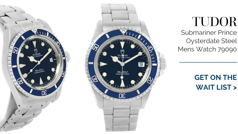 Tudor Submariner Prince Oysterdate Steel Mens Watch 79090