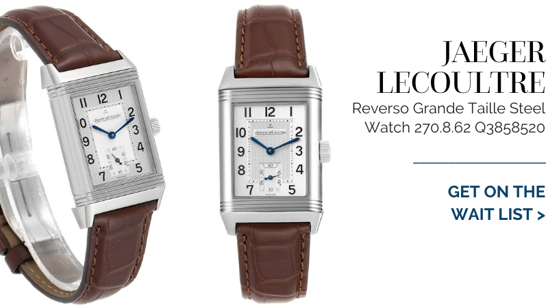All photos are of the actual watch in stock Jaeger LeCoultre Reverso Grande Taille Steel Mens Watch 270.8.62 Q3858520