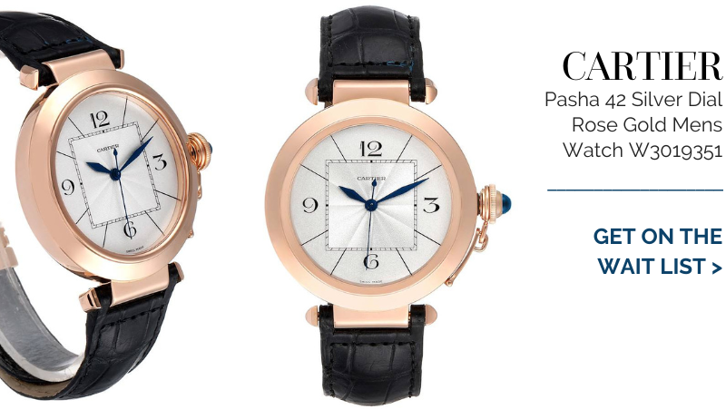 Cartier Pasha 42 Silver Dial Rose Gold Mens Watch W3019351