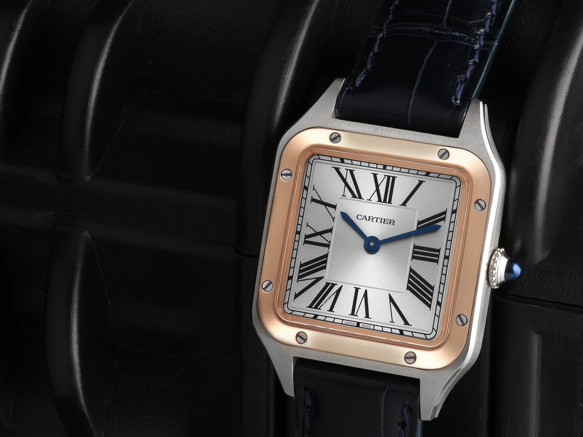 Cartier Santos Dumont Steel Rose Gold