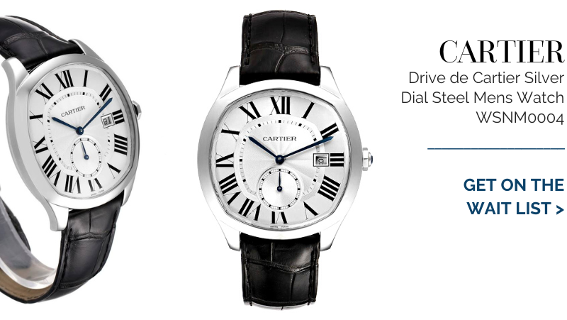 Cartier Drive de Cartier Silver Dial Steel Mens Watch WSNM0004