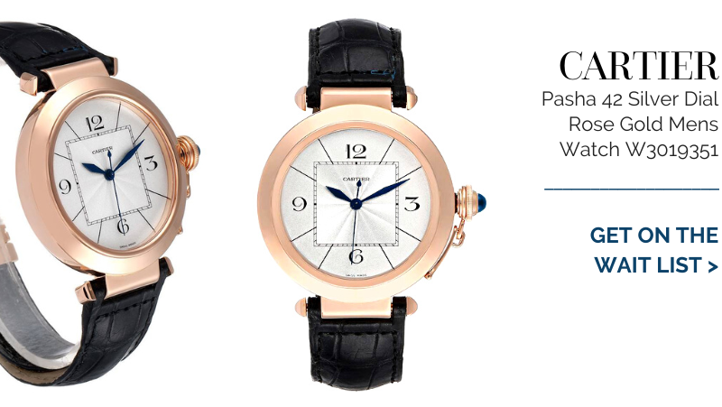Cartier Pasha 42 Silver Dial Rose Gold Mens Watch W3019351