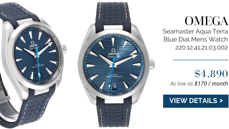 Omega Seamaster Aqua Terra Blue Dial Mens Watch 220.12.41.21.03.002