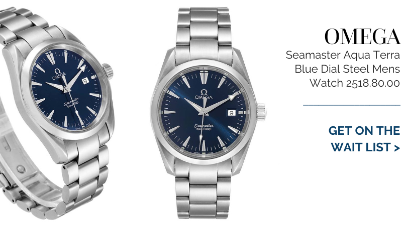 Omega Seamaster Aqua Terra Blue Dial Steel Mens Watch 2518.80.00